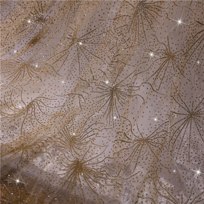 Luxury Wedding Veils Bling Beaded 3.5 M Long 3M Width Stars Champagne Gold Bridal Veil One Layer Wedding Veil