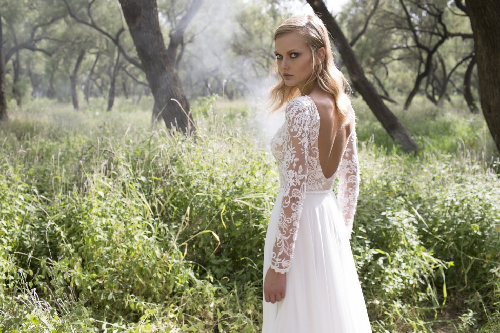 Beach Bohemian Summer 2019 Long Sleeves Backless Robe De Mariage Sweep Train Wedding Dress Bridal Gowns Garden Custom Boho