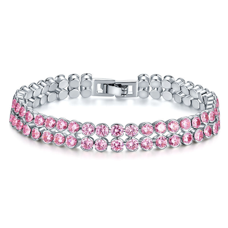 6 Colors for Options New Fashion White Gold Plated CZ Bracelet Cubic Paved Tennies Braceletls for Girls Women for Party Wedding
6 Colors for Options New Fashion White Gold Plated CZ Bracelet Cubic Paved Tennies Braceletls for Girls Women for Party Wedding