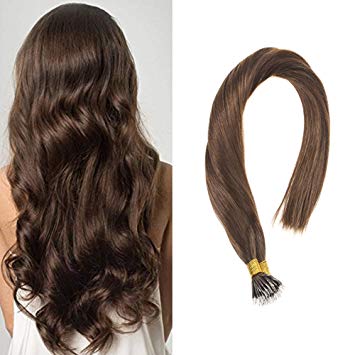Hot selling high quality cheap price Nano Ring Hair Extensions #4 Virgin Brazilian Human remy Hair