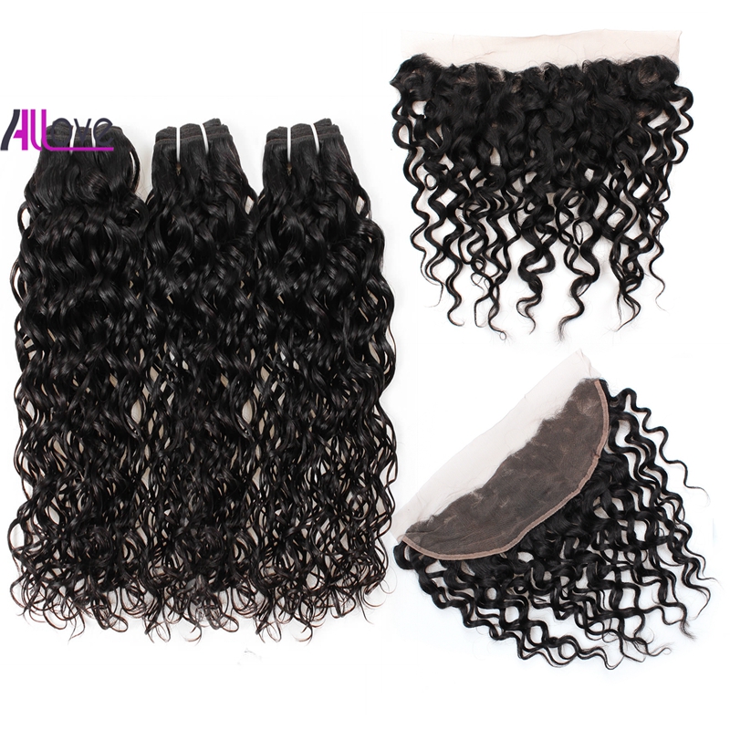 Allove 10A Brazilian Human Hair Extensions with Lace Frontal Closure Water Wave 3Bundles With Closure Peruvian Human Hair Weave Wholesale, Natural color
Allove 10A Brazilian Human Hair Extensions with Lace Frontal Closure Water Wave 3Bundles With Closure Peruvian Human Hair Weave Wholesale, Natural color