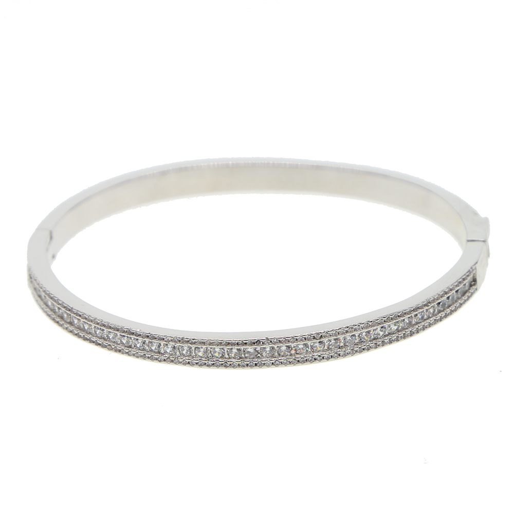 luxury cz cuff bangle bracelet for women lady gift three line lab diamond cz luxury wedding gift fashion cuff bangles