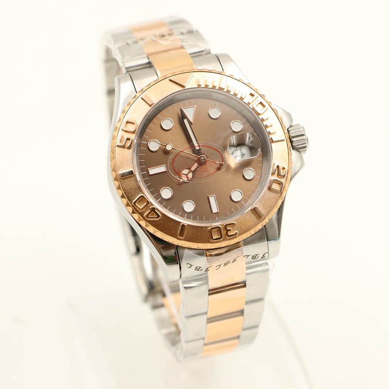 High Quality Luminous Chocalate Dial Automatic Watch Two Tone Bracelet Gold Bezel Mens Watches 40MM Case Wristwatches
High Quality Luminous Chocalate Dial Automatic Watch Two Tone Bracelet Gold Bezel Mens Watches 40MM Case Wristwatches