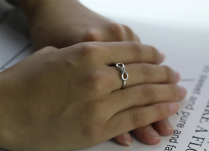 Beadsnice Infinity Rings 925 Silver Ring for Women Unique Silver Rings Best Gift for Her Jewelry Rings Wholesale ID 27732