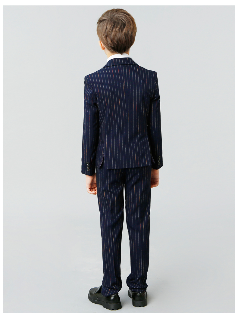 Good Looking Boys Wedding Attire Elegant Style Colour Stripe Performance Stage Show Boys Suits Peaked Lapel Three To Five Pieces Clothing