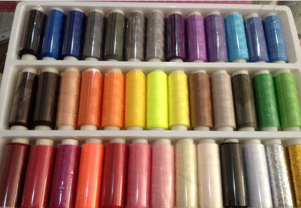 39rollset NO402 Mixed Color Sewing Thread SpolyesterSewing Supplies For Hand Machine Thread to sew 4018224