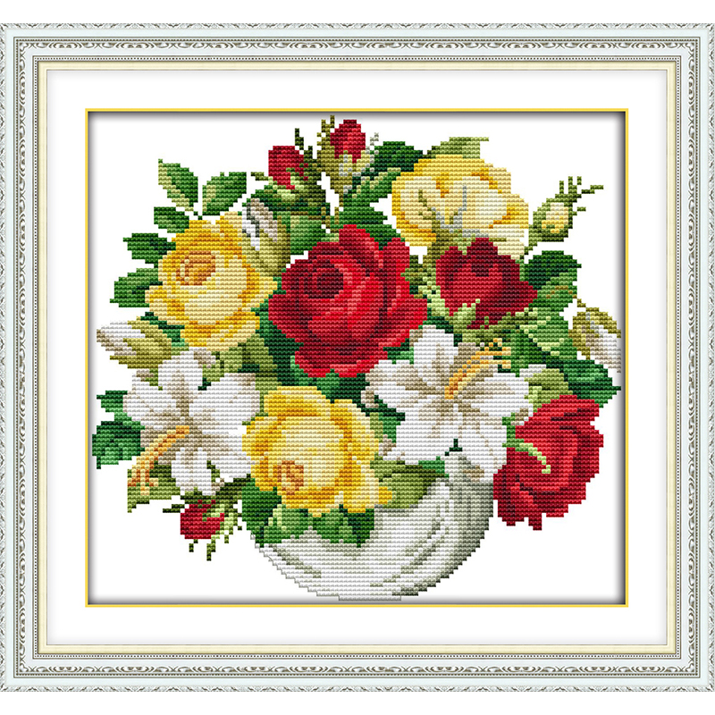 The vase Cross Stitch Kits 11CT Printed Fabric 14CT Canvas DMC Counted Chinese Cross-stitch set Embroidery Needlework
The vase Cross Stitch Kits 11CT Printed Fabric 14CT Canvas DMC Counted Chinese Cross-stitch set Embroidery Needlework