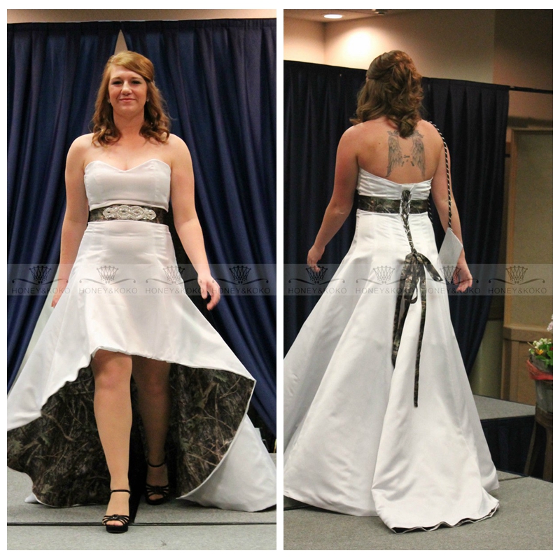 2018 Sweetheart Camo High Low Camouflage Wedding Dresses Lace Up Back Bridal Gowns Customized Formal Country Vestidos De Wedding Dress, Custom made from color chart
2018 Sweetheart Camo High Low Camouflage Wedding Dresses Lace Up Back Bridal Gowns Customized Formal Country Vestidos De Wedding Dress, Custom made from color chart