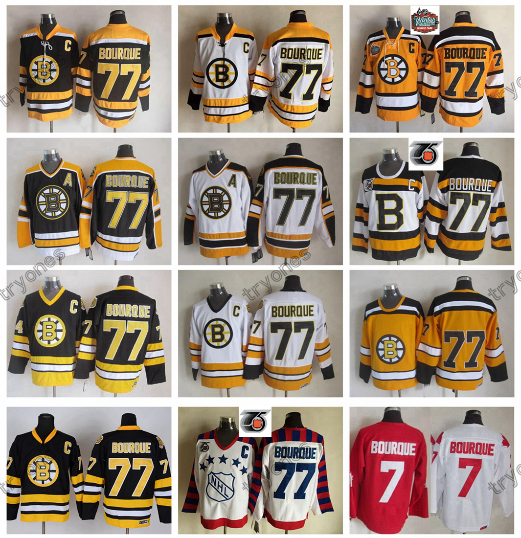 2010 Winter Classic Boston Bruins Ray Bourque Hockey Jerseys 75th Anniversary #77 Raymond Bourque Vintage Black Stitched Shirts C Patch, White v black
2010 Winter Classic Boston Bruins Ray Bourque Hockey Jerseys 75th Anniversary #77 Raymond Bourque Vintage Black Stitched Shirts C Patch, White v black