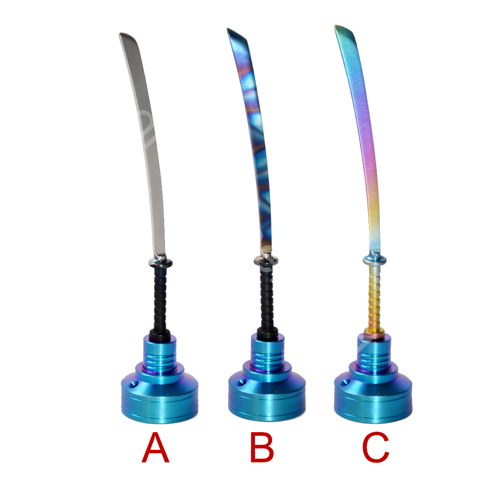 14mm 18mm Titanium Nail Dabber Wax Dab Carving Tool Colorful Knife type of Dabber with Titanium Carb Cap DIY
14mm 18mm Titanium Nail Dabber Wax Dab Carving Tool Colorful Knife type of Dabber with Titanium Carb Cap DIY