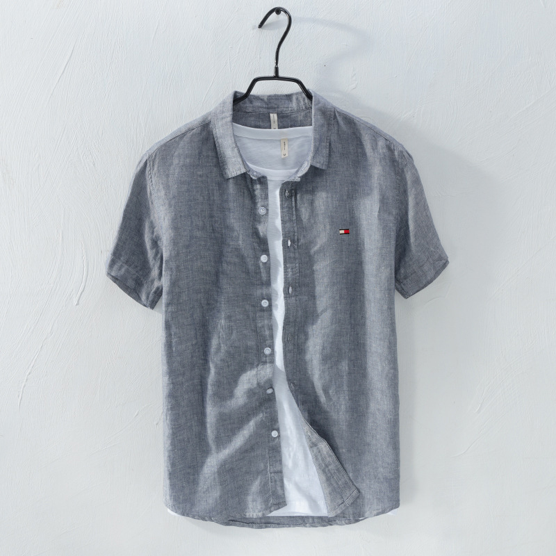 Men's Casual Shirts RESERVA ARAMY Reservde 2022 Linen Shirt Top Quality Short Sleeve Good Fabric Brand