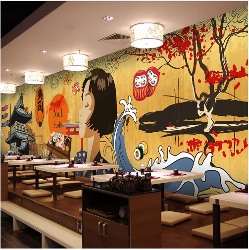 Custom Size Photo Japanese cartoon character wallpaper Japanese Style Restaurant retro building hot pot barbecue wallpaper mural, 1square meter
Custom Size Photo Japanese cartoon character wallpaper Japanese Style Restaurant retro building hot pot barbecue wallpaper mural, 1square meter