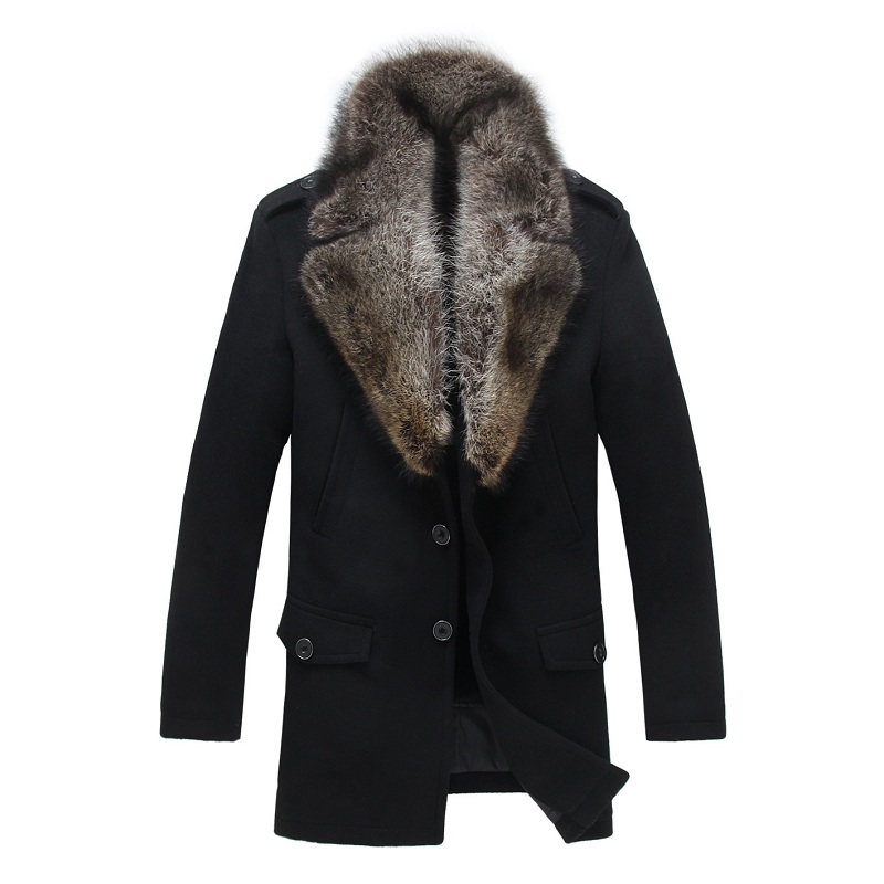 Wool Coat Men Winter Jackets Raccoon Fur Collar Long Overcoat Outwear Warm Thick Cashmere Plus Size 4XL 5XL 2018 High Quality, Gray
Wool Coat Men Winter Jackets Raccoon Fur Collar Long Overcoat Outwear Warm Thick Cashmere Plus Size 4XL 5XL 2018 High Quality, Gray