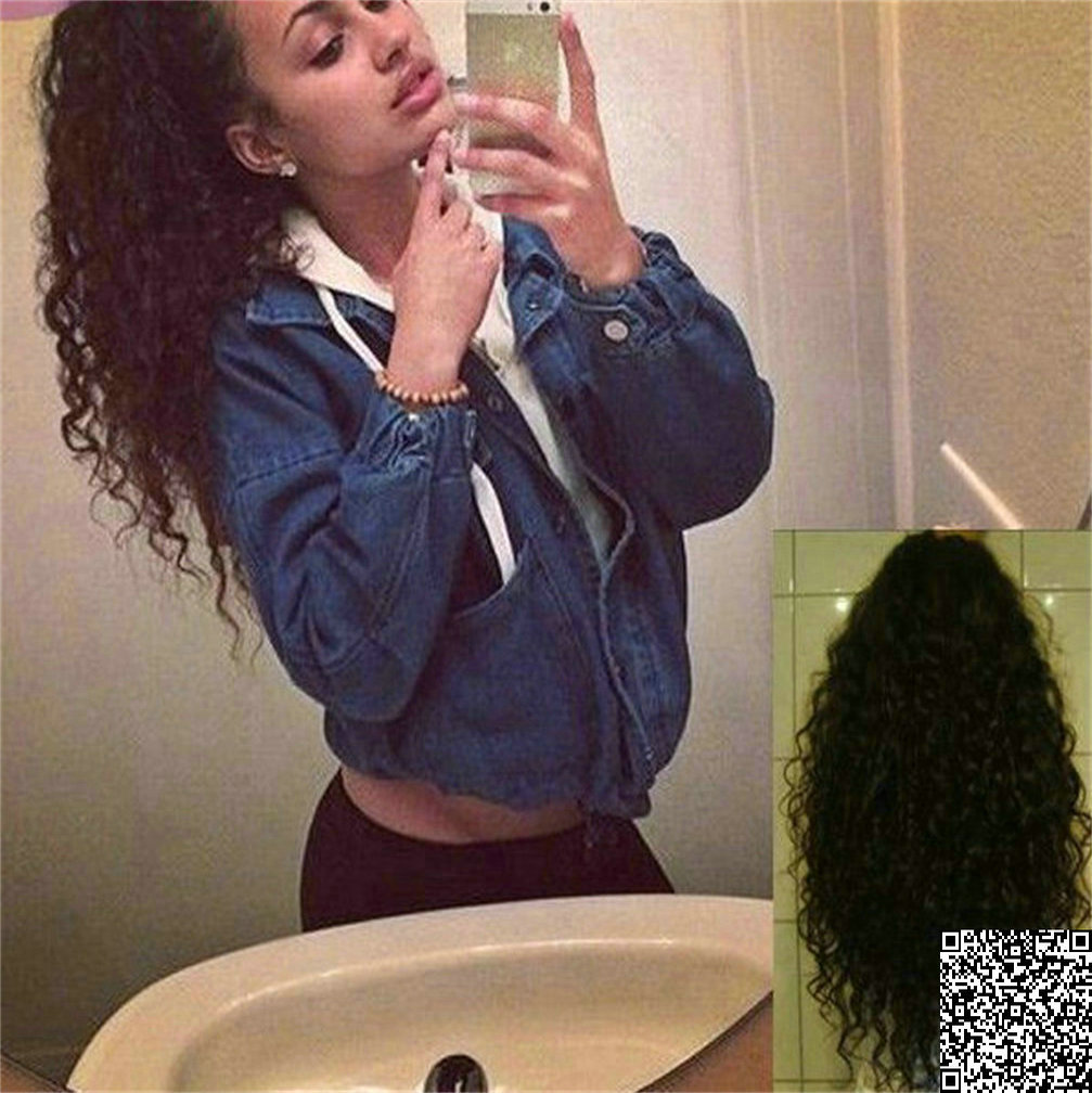 Kinky curly Pony Tail hairpiece 140g High Quality Human Ponytail Hair Tight Wrap Around Human Hair Ponytail 10-22inch natural black 1b