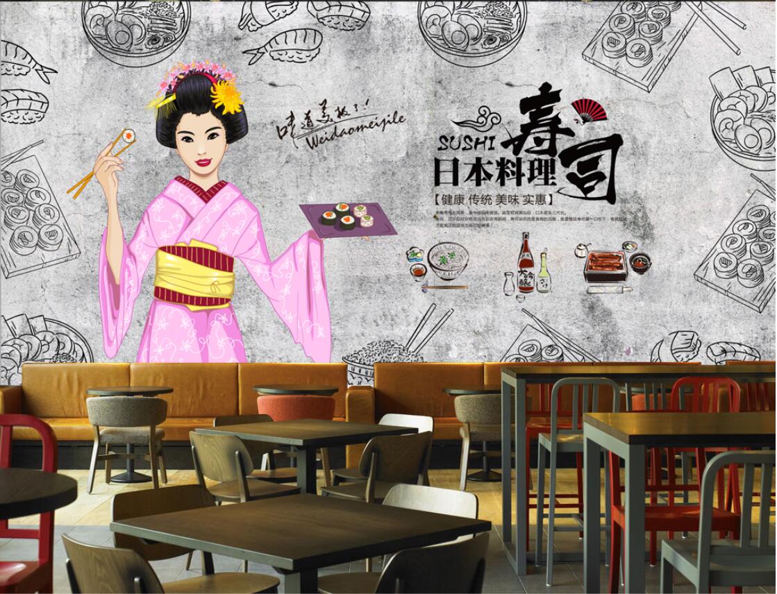 3d wallpaper custom photo Hand drawn cartoon kimono girlish Japanese food sushi restaurant murals wallpaper for walls 3 d landscape, Picture shows
3d wallpaper custom photo Hand drawn cartoon kimono girlish Japanese food sushi restaurant murals wallpaper for walls 3 d landscape, Picture shows