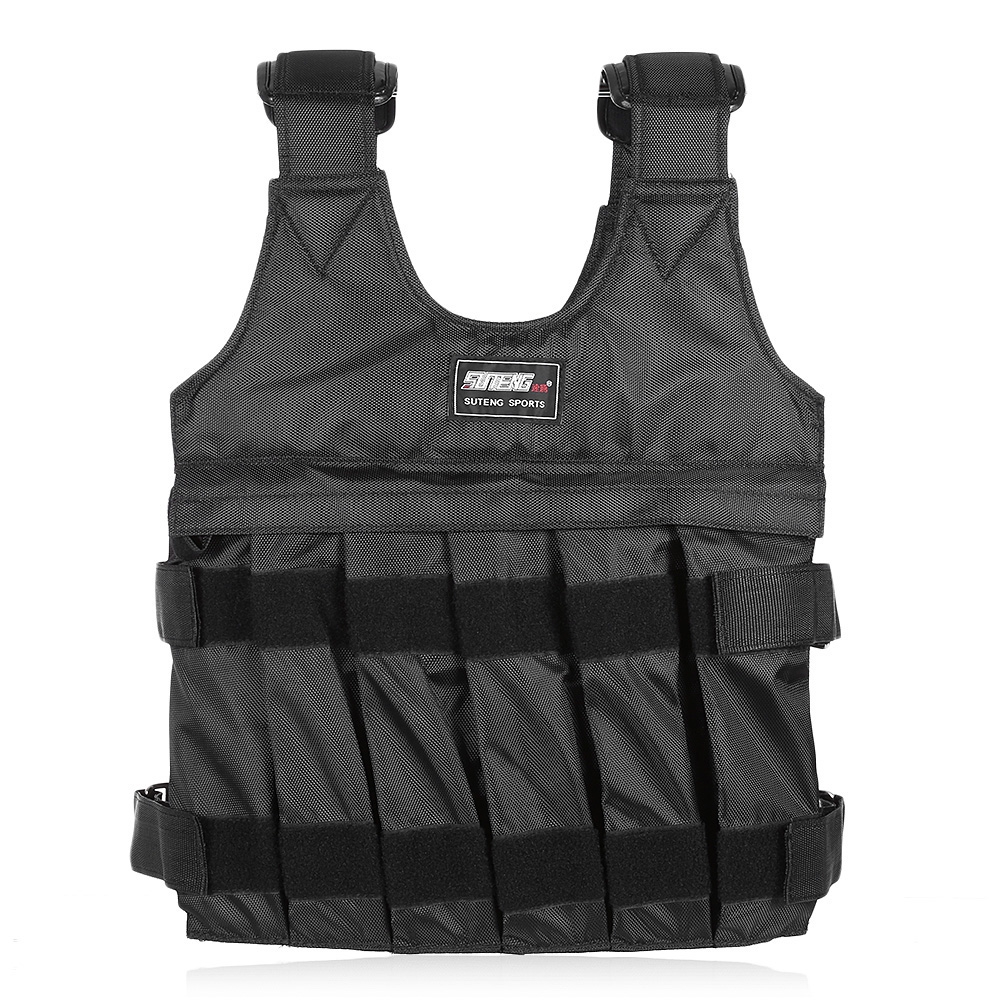 50kgLoading Weighted Vest For Boxing Running Training Body Equipment Adjustable Exercise Vest Black Jacket Swat Sanda Sparring Pro