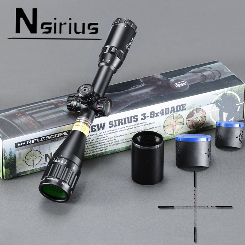 Nsirius Precision Optics 3-9x40 AOE Red & Green illuminated Mil Dot Rifle Scope Hunting Gun Scope with Sunshade and Mounting
Nsirius Precision Optics 3-9x40 AOE Red & Green illuminated Mil Dot Rifle Scope Hunting Gun Scope with Sunshade and Mounting