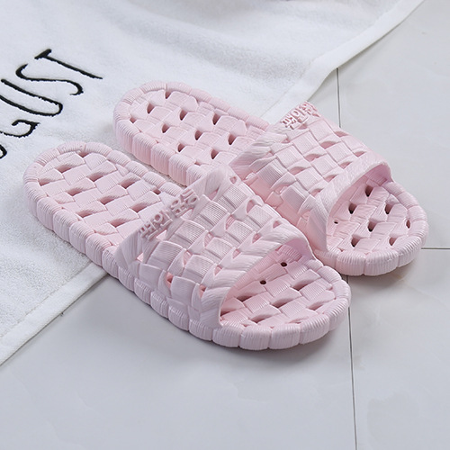 Plastic home bathroom slippers female summer new hollow skid home sandal hotel shower leaking sandals