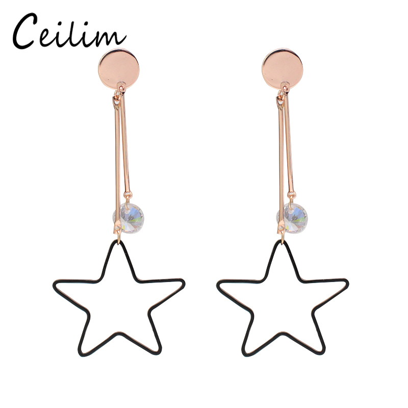 New Arrivals Fashion Jewelry Crystal Pentacle Pentagram Charms Drop Earrings Metal Geometric Hollow Star Long Earring For Women Gifts 2018
New Arrivals Fashion Jewelry Crystal Pentacle Pentagram Charms Drop Earrings Metal Geometric Hollow Star Long Earring For Women Gifts 2018