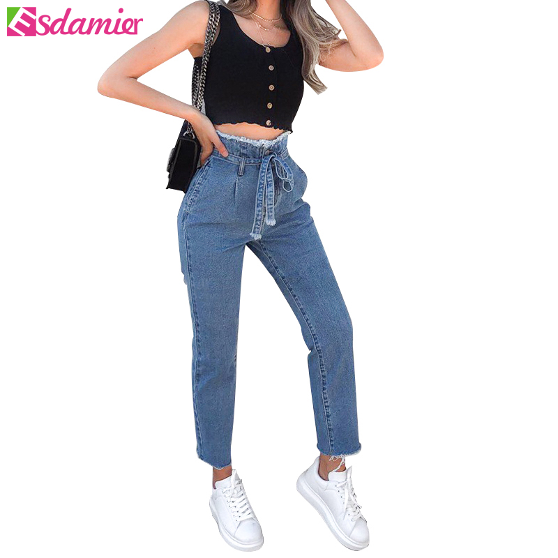 ESDAMIER Hot Sale Boyfriend Jeans Paper Bag Waist Pants Vintage High Waist Jeans Women Casual loose Femme High Quality, Black jeans
ESDAMIER Hot Sale Boyfriend Jeans Paper Bag Waist Pants Vintage High Waist Jeans Women Casual loose Femme High Quality, Black jeans