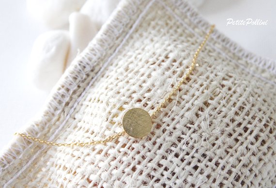 Geometric Disc Dot charm Bracelet Brushed Round Circle Bracelet Tiny Disk Coin Bracelet Simple Pie Bracelets for Women jewelry