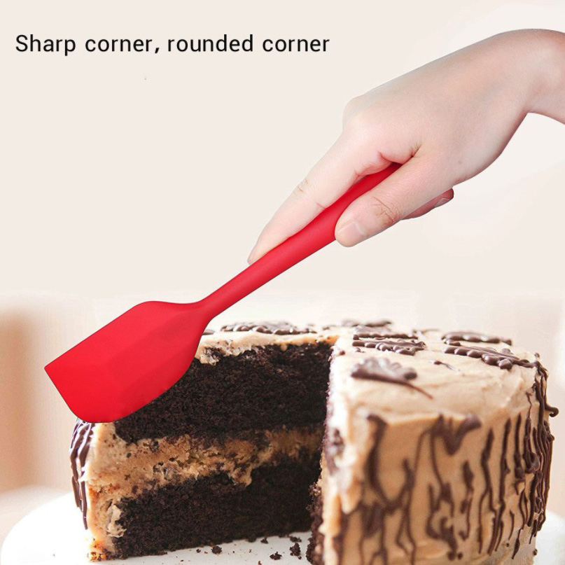 3Pcs/Set Silicone Spatula Spoon Cake Decorating Tools Scraper Heat Resistant Non-toxic Not Sticky Easy to Clean Baking Pastry