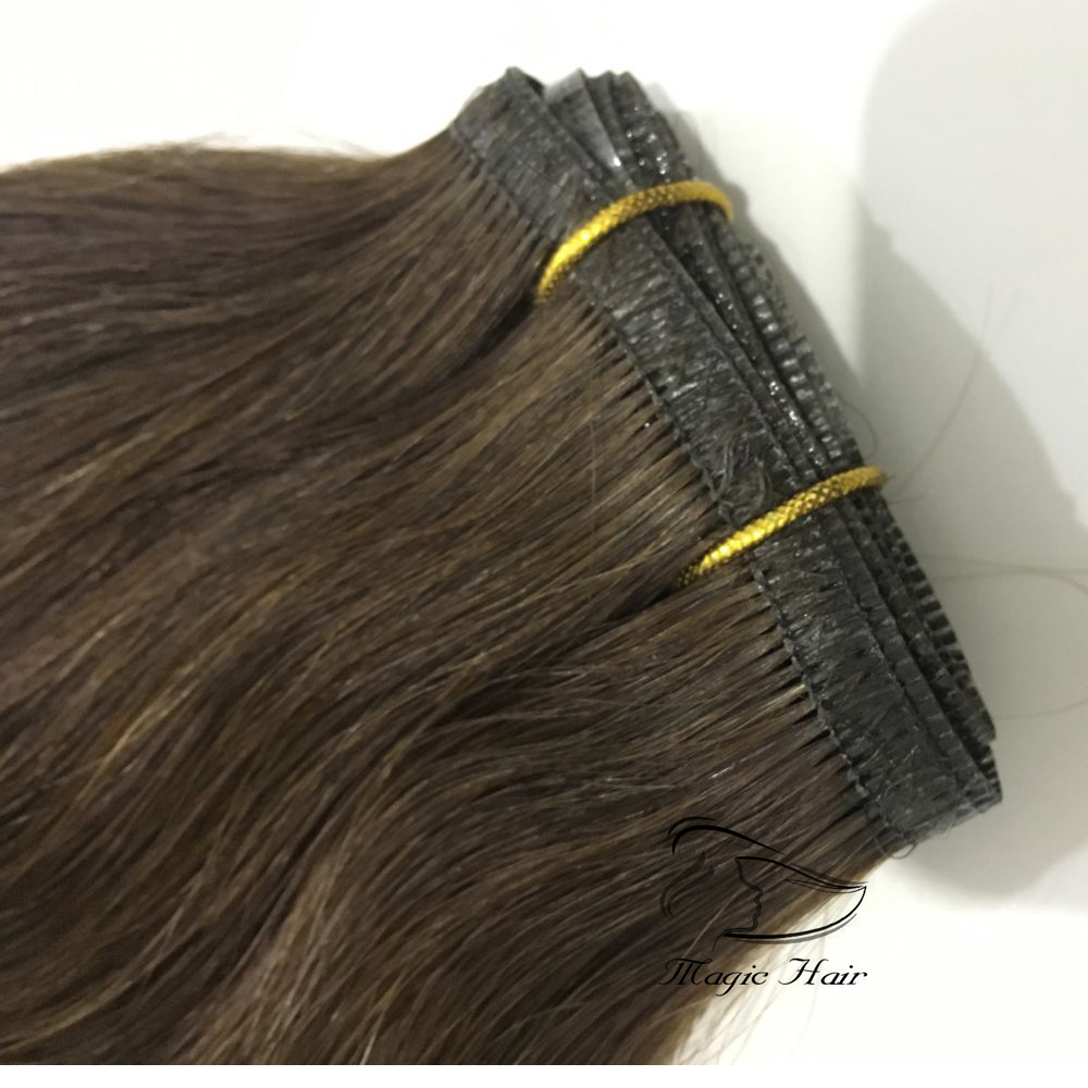 9A Brazilian Straight Human Hair Weft 100% Unprocessed Virgin Hair 3#Color Or 613# Light Brown Seamless Hair Weft