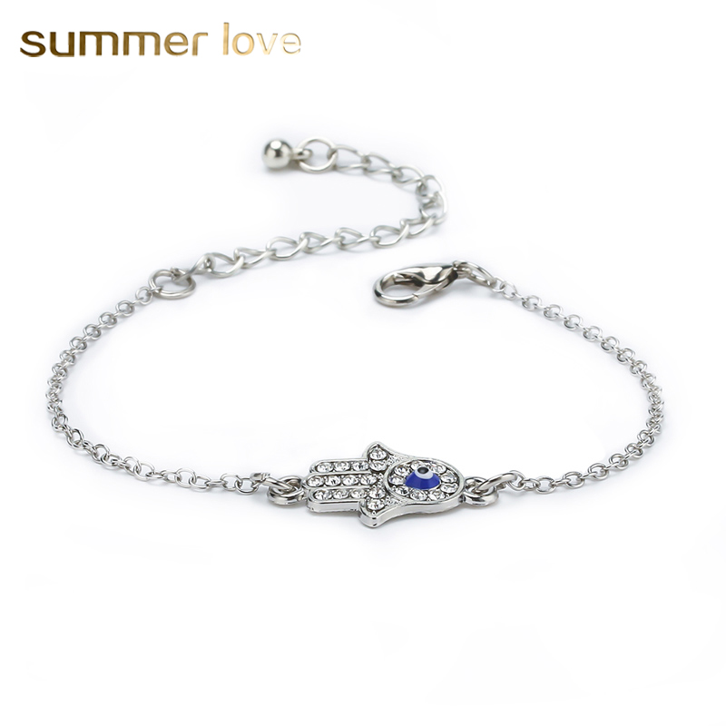 2018 High Quality Lucky Handmade Alloy Gold & Sliver Fatima Hamsa Hand Charm Evil Blue Eye Horse Hoof Bracelet Turkish Chain For Woman Gift
2018 High Quality Lucky Handmade Alloy Gold & Sliver Fatima Hamsa Hand Charm Evil Blue Eye Horse Hoof Bracelet Turkish Chain For Woman Gift