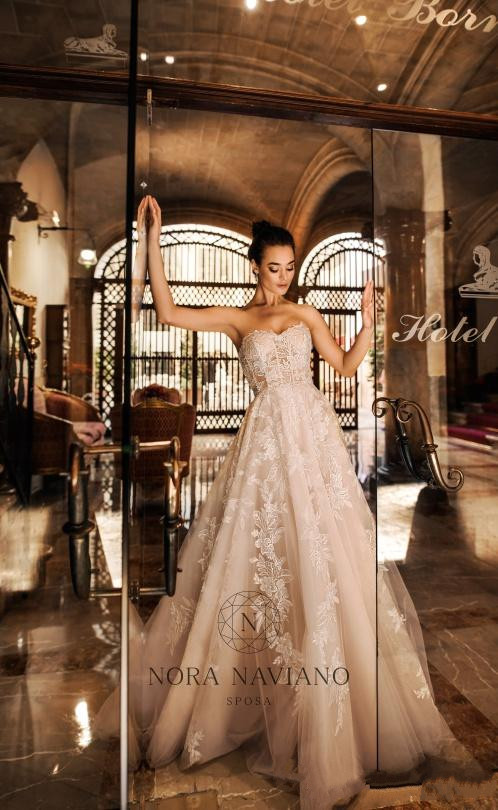 nora naviano beach wedding dresses sweetheart lace applique sweep train plus size backless tulle boho bridal gowns robe de marie