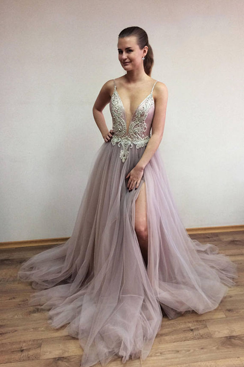 Sexy V-neckline A-line Long Prom Dresses Glamorous Backless Crystal Beads High Front Split Evening Party Gowns Formal Celebrity Dresses, Yellow
Sexy V-neckline A-line Long Prom Dresses Glamorous Backless Crystal Beads High Front Split Evening Party Gowns Formal Celebrity Dresses, Yellow