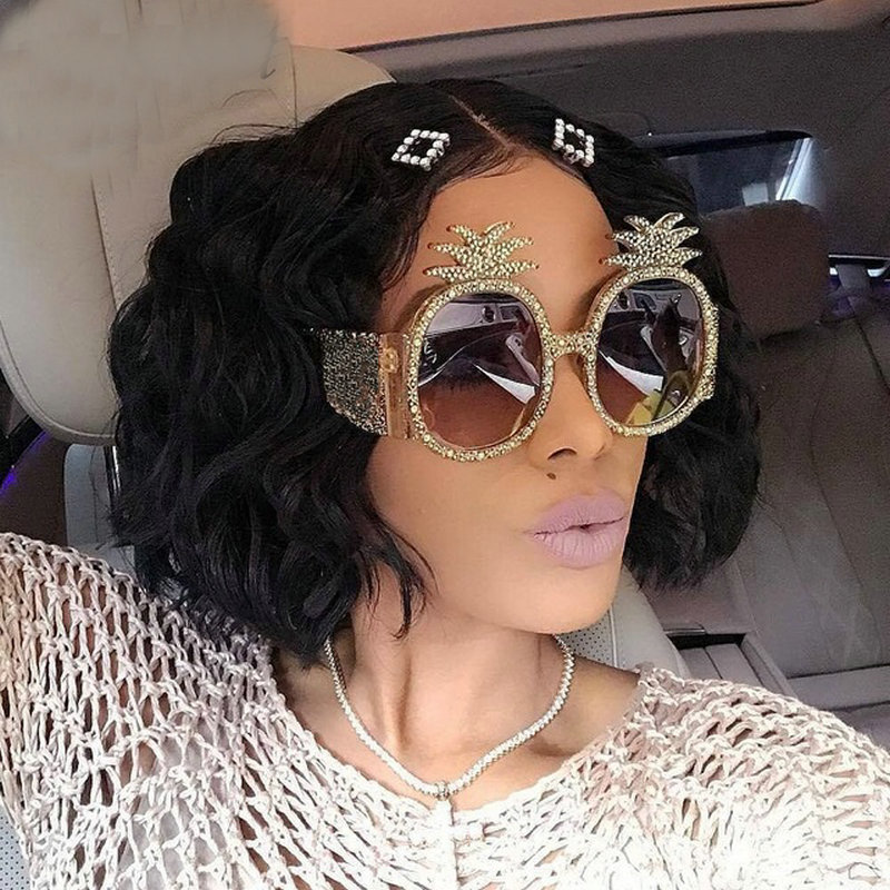 MINCL/ 2018 Pineapple Shaped Diamond Sunglasses Women Fashion Crystal Round Sun Glasses Female Unique Eyewear FML
MINCL/ 2018 Pineapple Shaped Diamond Sunglasses Women Fashion Crystal Round Sun Glasses Female Unique Eyewear FML