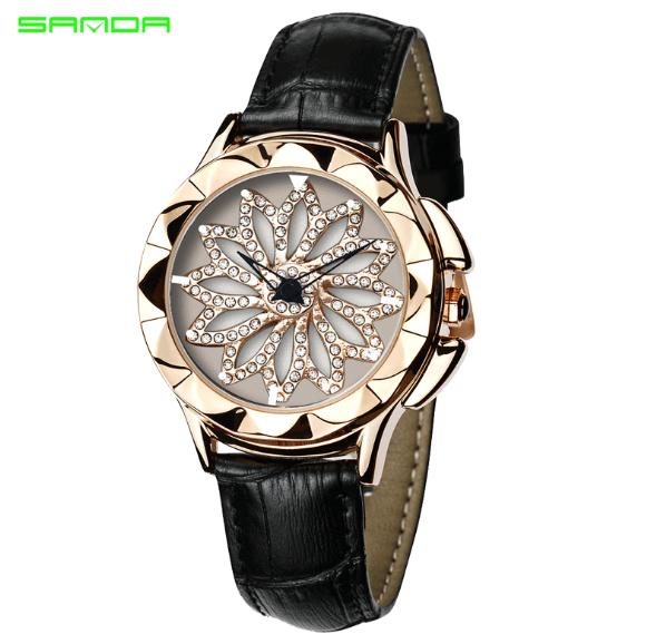 Brand sanda Explosions female models fashion rhinestone leisure creative watches Turntable belt quartz watch
Brand sanda Explosions female models fashion rhinestone leisure creative watches Turntable belt quartz watch