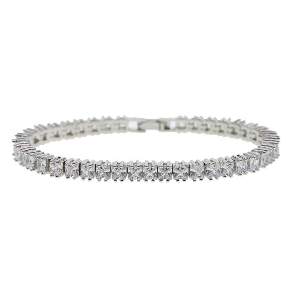 fashion sqaure cz paved tennis bracelet bangle for men hip hop jewelry iced out mens tennis chain bracelet for men