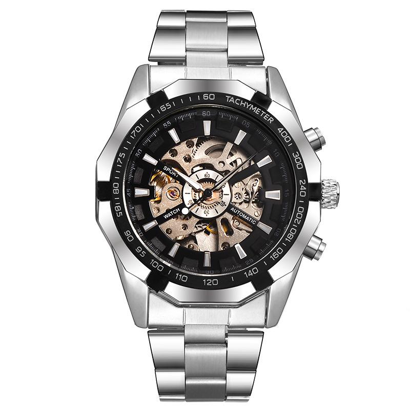 Men's sports watch high quality business Luminous Automatic mechanical watches nk fashion vk style Stainless steel Strap hollow, White
Men's sports watch high quality business Luminous Automatic mechanical watches nk fashion vk style Stainless steel Strap hollow, White