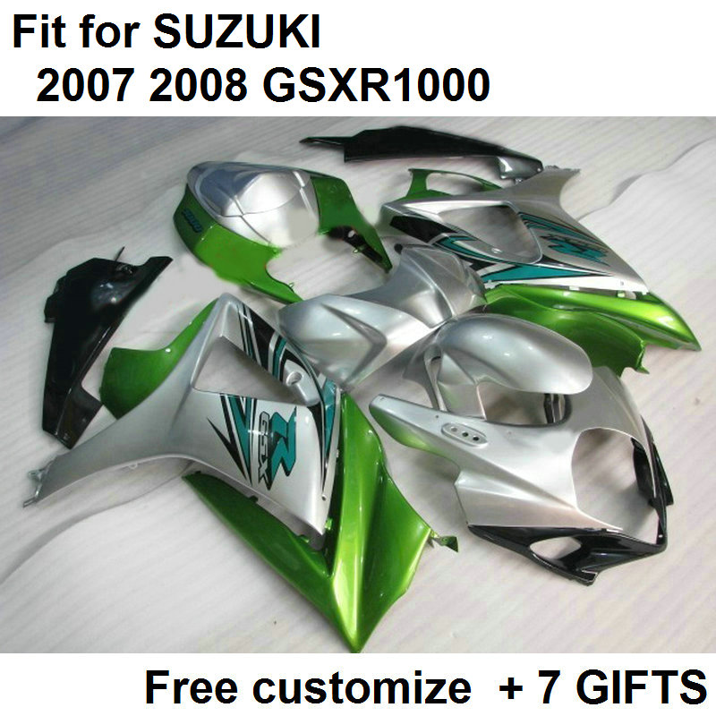 Hot sale fairing kit for Suzuki GSXR1000 07 08 silver green fairings set GSXR1000 2007 2008 FD45, Same as picture
Hot sale fairing kit for Suzuki GSXR1000 07 08 silver green fairings set GSXR1000 2007 2008 FD45, Same as picture