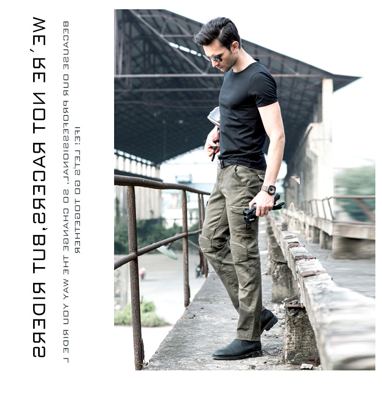 Army Green Uglybros MOTORPOOL UBS06 Jeans Men's Motorcycle Pants Protection Equipment Moto Racing