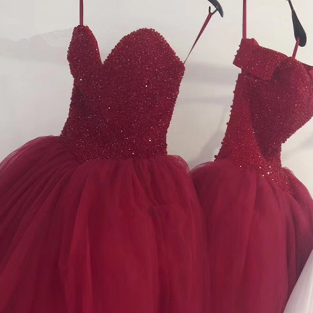 2020 Red Black Sweet 16 Dresses Cheap Quinceanera Dresses Vestidos de Debutante Prom Party Gown QC1106
