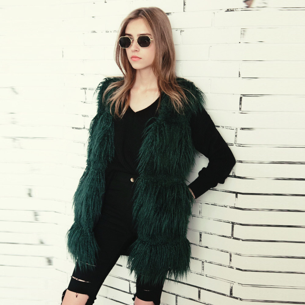 Women Faux Fur Vest Waistcoat Laides Luxury Faux Warm Women Coat Vests Fashion Sleeveless Jacket Gilet Shrug Coat Outwear, Army green
Women Faux Fur Vest Waistcoat Laides Luxury Faux Warm Women Coat Vests Fashion Sleeveless Jacket Gilet Shrug Coat Outwear, Army green