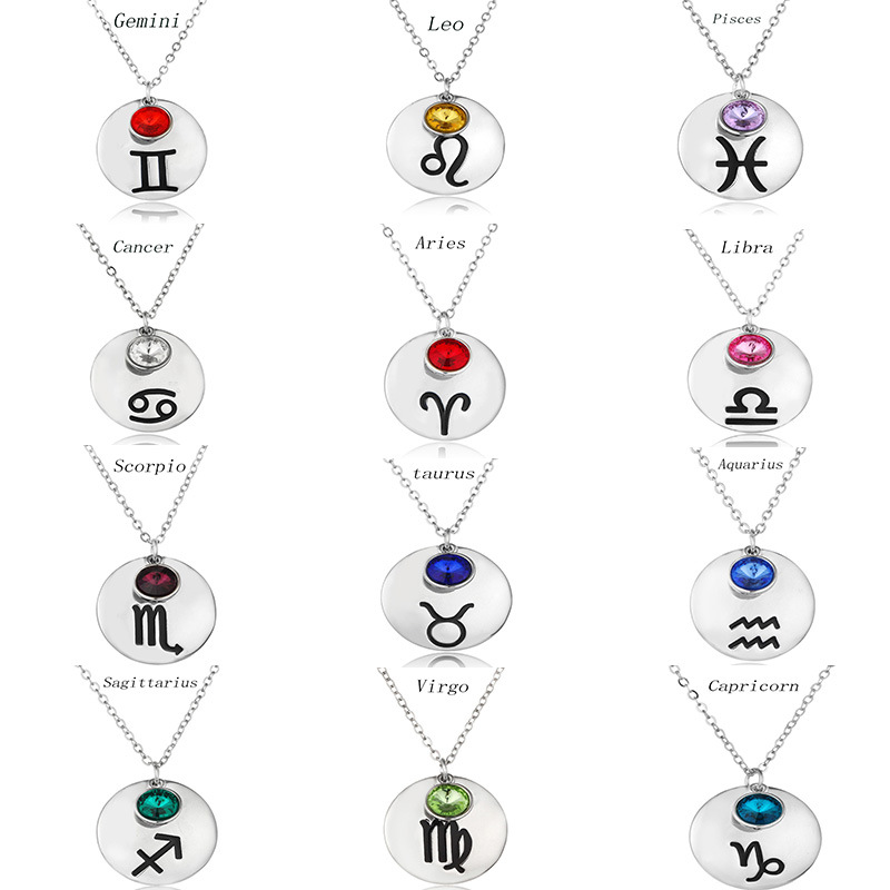 Fashion 12 Zodiac Necklaces lucky Birthstone birthday Jewelry Top quality Crystal gems constellations Pendant For women Luxury Accessories
Fashion 12 Zodiac Necklaces lucky Birthstone birthday Jewelry Top quality Crystal gems constellations Pendant For women Luxury Accessories
