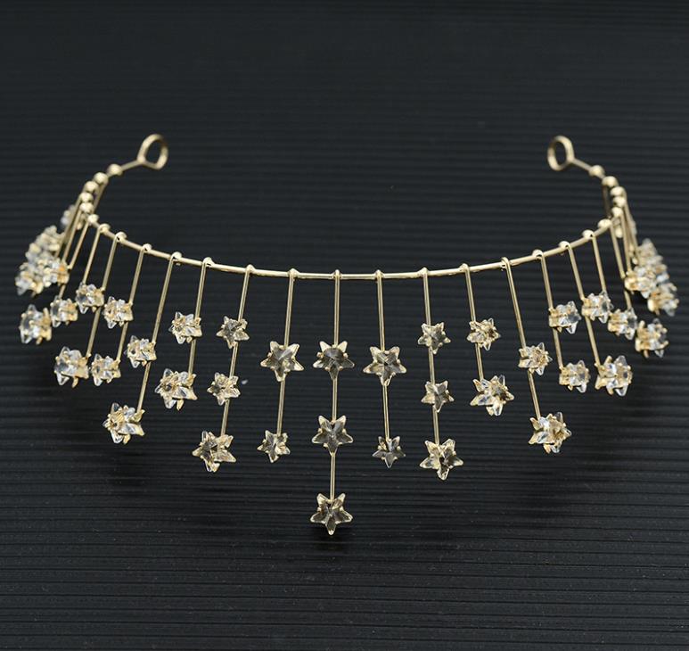 2018 new bride wedding Star crown semicircular hair accessories wedding dress accessories photo studio hair accessories