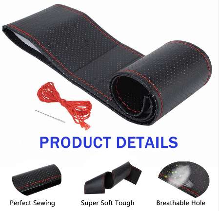 Car Steering Cover DIY Steering Wheel Covers Soft Leather Braid Design With Needle and Thread Interior Kits
Car Steering Cover DIY Steering Wheel Covers Soft Leather Braid Design With Needle and Thread Interior Kits