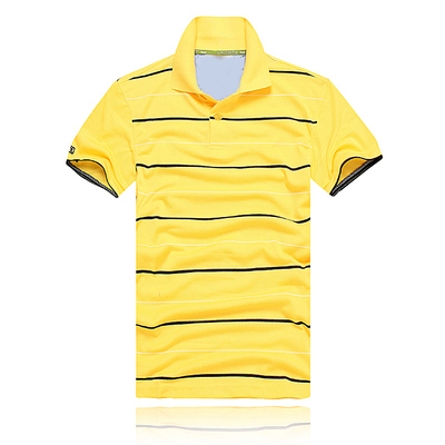 Men's casual striped T-shirt 2018 new fashion lapel POLO shirt luxury designer brand embroidery printing cotton high-quality polos T-shirt, Yellow 
Men's casual striped T-shirt 2018 new fashion lapel POLO shirt luxury designer brand embroidery printing cotton high-quality polos T-shirt, Yellow