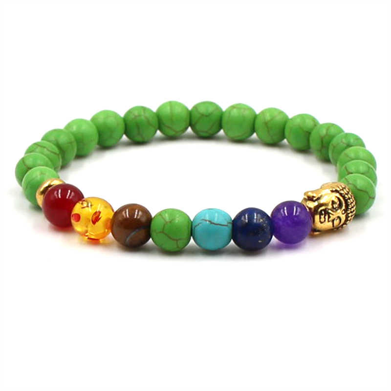 Chakra Bracelet Men Black Lava Healing Balance Beads Reiki Buddha Prayer Natural Stone Yoga Bracelet For Women Lava Bracelet