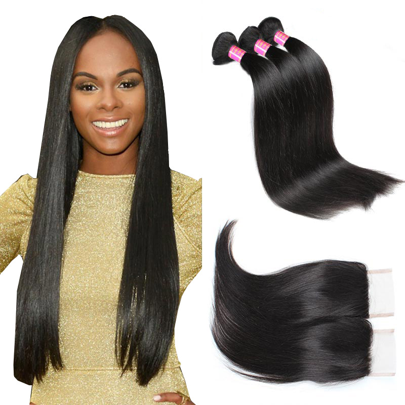 Meetu Mink Virgin Weaves Weft Peruvian Straight Brazilian Malaysian Indian Human Hair Bundles With Closure Wholesale for Women All Ages Jet Black 8-28inch, Natural color
Meetu Mink Virgin Weaves Weft Peruvian Straight Brazilian Malaysian Indian Human Hair Bundles With Closure Wholesale for Women All Ages Jet Black 8-28inch, Natural color