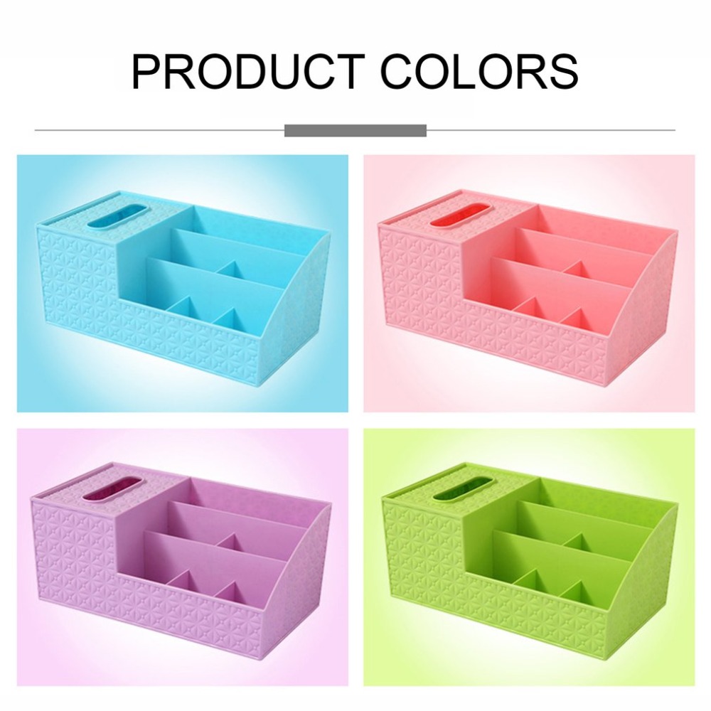Multifunctional Desktop Shelves Storage Box Durable Plastic Makeup Storage Box Organizer Tissue Small Items Case