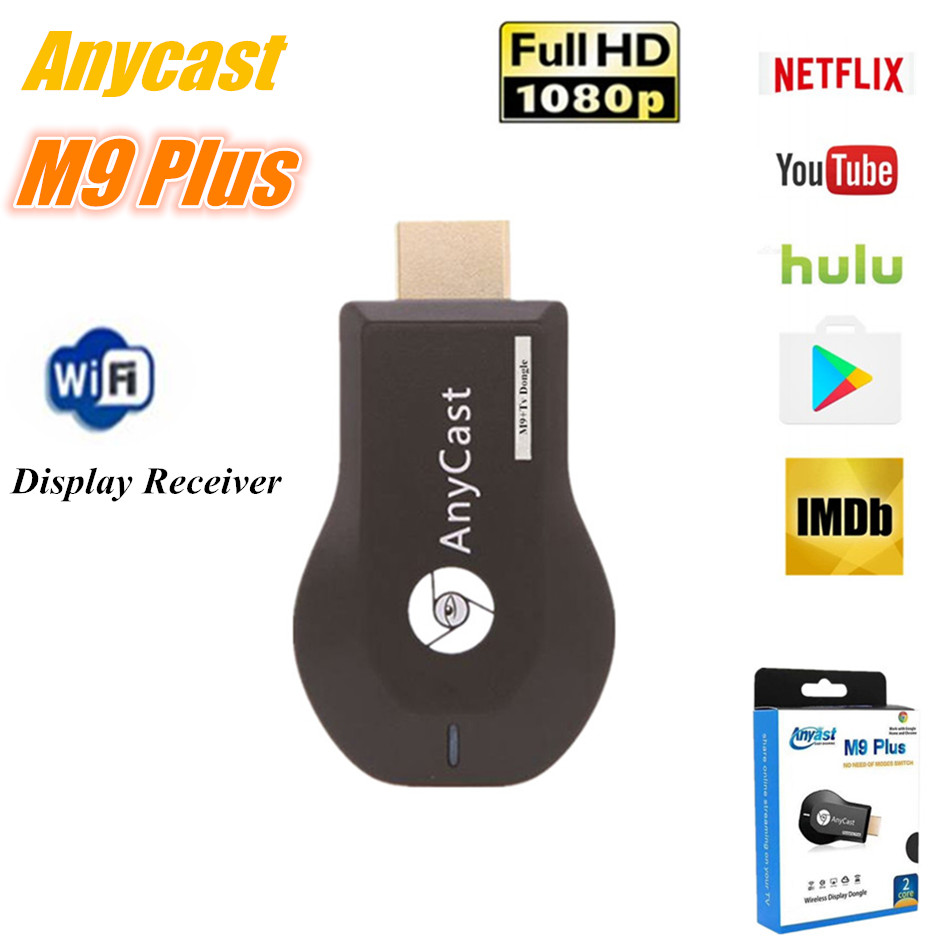 Anycast M9 Plus Wireless Wifi Display Dongle Receiver RK3036 Dual Core 1080P TV Stick Work With Google Home and Chrome Youtube Netflix
Anycast M9 Plus Wireless Wifi Display Dongle Receiver RK3036 Dual Core 1080P TV Stick Work With Google Home and Chrome Youtube Netflix