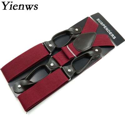 Yienws Fashion Black Braces Men Suspensorio Masculino Plain Button Suspenders For Pants Tirantes Hombre Leisure Jartiyer Sus04
Yienws Fashion Black Braces Men Suspensorio Masculino Plain Button Suspenders For Pants Tirantes Hombre Leisure Jartiyer Sus04
