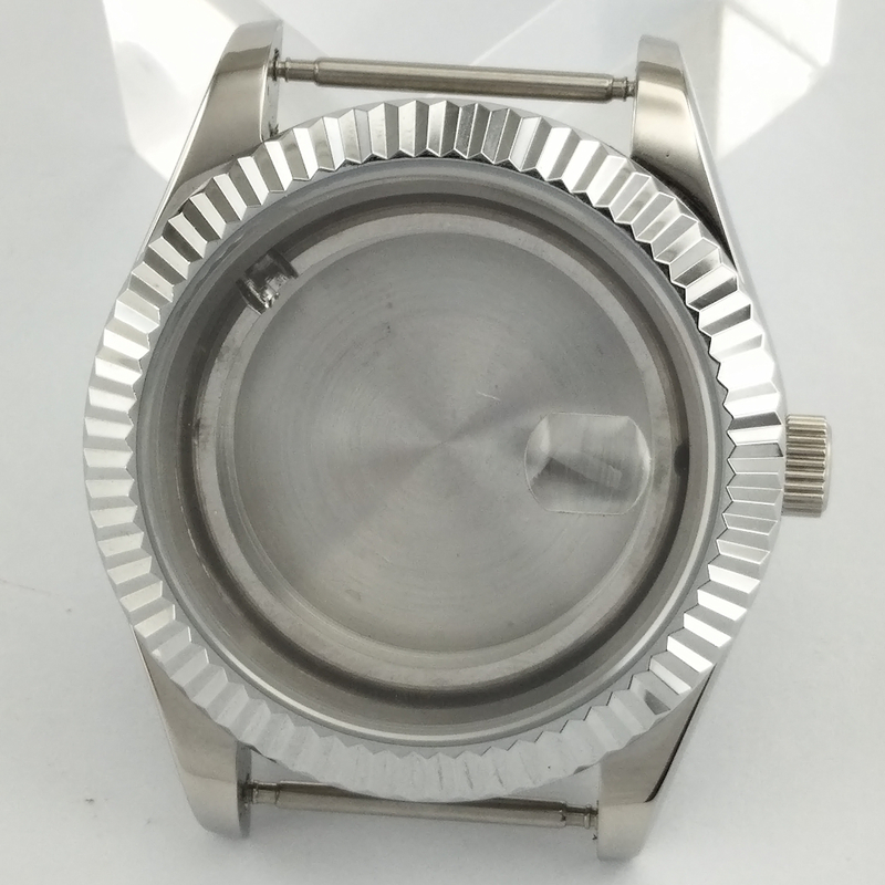41mm Sapphire Glass Polished Silver Color Stainless Steel Watch Case Fit ETA 2824/2836,,Miyota 8205/8215/821A,82 Series Movement P838
41mm Sapphire Glass Polished Silver Color Stainless Steel Watch Case Fit ETA 2824/2836,,Miyota 8205/8215/821A,82 Series Movement P838