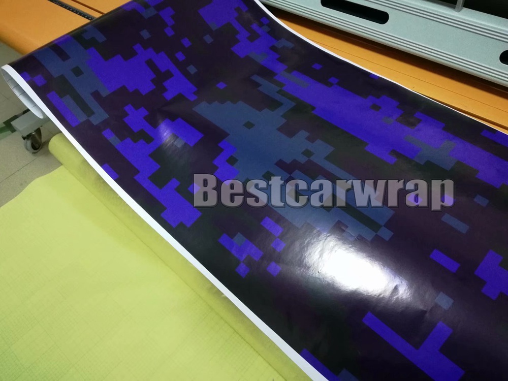 Blue Midnight Large Digital Camouflage Vinyl wrap for car wrap covering with air bubble free self adheisve 1.52x30m 5x98ft