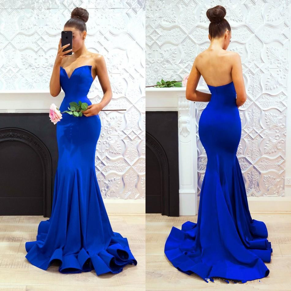 Simple Royal Blue Evening Dresses 2018 Sweetheart Mermaid Long Modern Prom Gowns Formal Women Special Occasion Dress Cheap, Red
Simple Royal Blue Evening Dresses 2018 Sweetheart Mermaid Long Modern Prom Gowns Formal Women Special Occasion Dress Cheap, Red